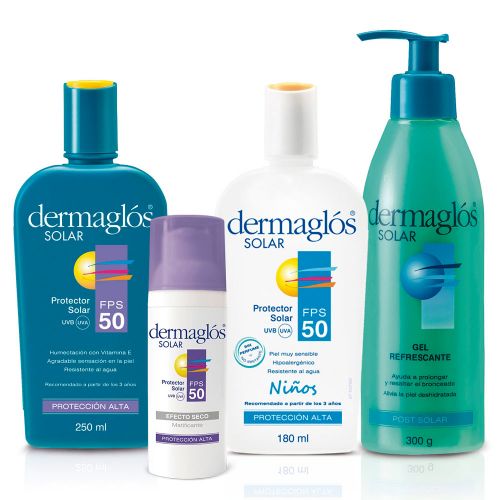 Dermaglós Solar Combo Protección Corporal Facial Familiar