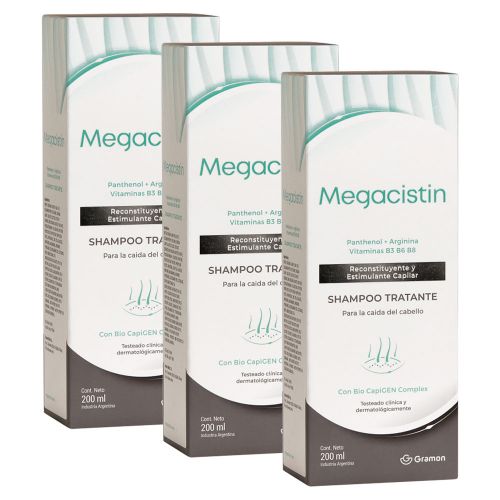 Pack 3 Megacistin Shampoo Anticaí­da X 200ml