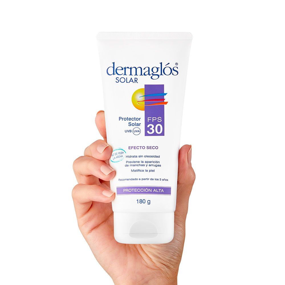 Dermaglós protector solar fps30 crema efecto seco