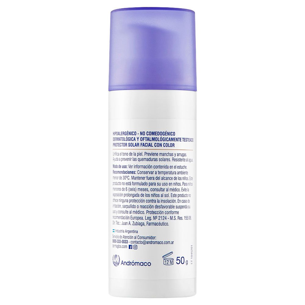 Dermaglós Protector Solar Fps50 Facial Crema Color