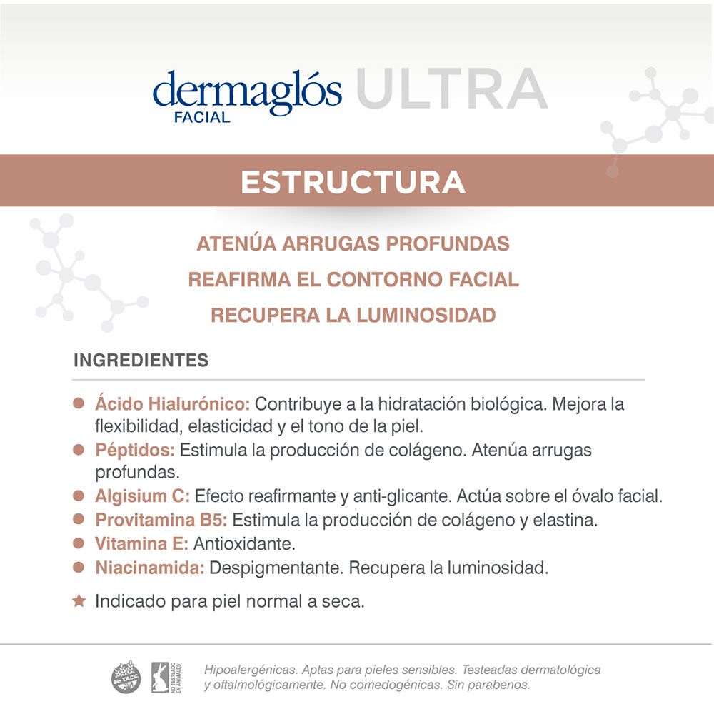 Dermaglós ultra estructura crema hidratante de noche