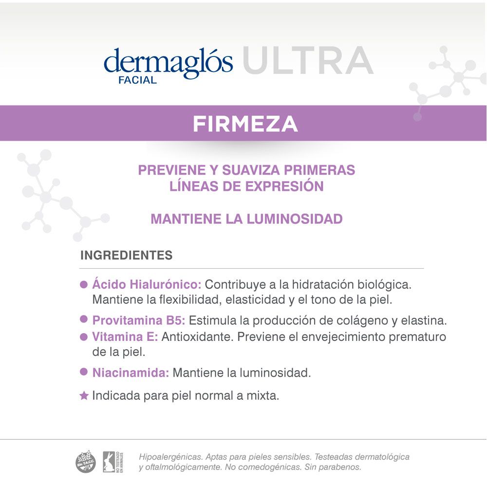 Dermaglós ultra firmeza crema hidratante de noche