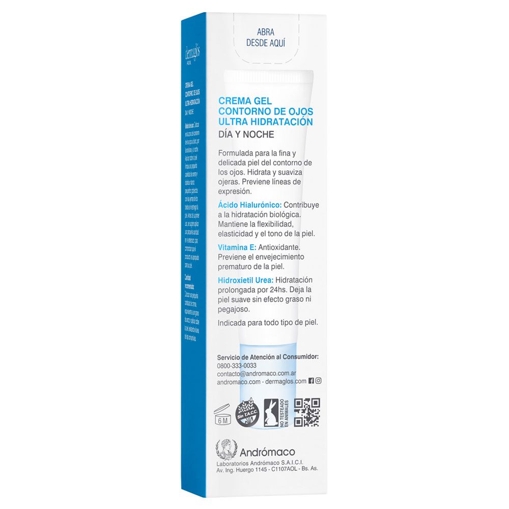 Dermaglós ultra hidratación crema gel contorno de ojos