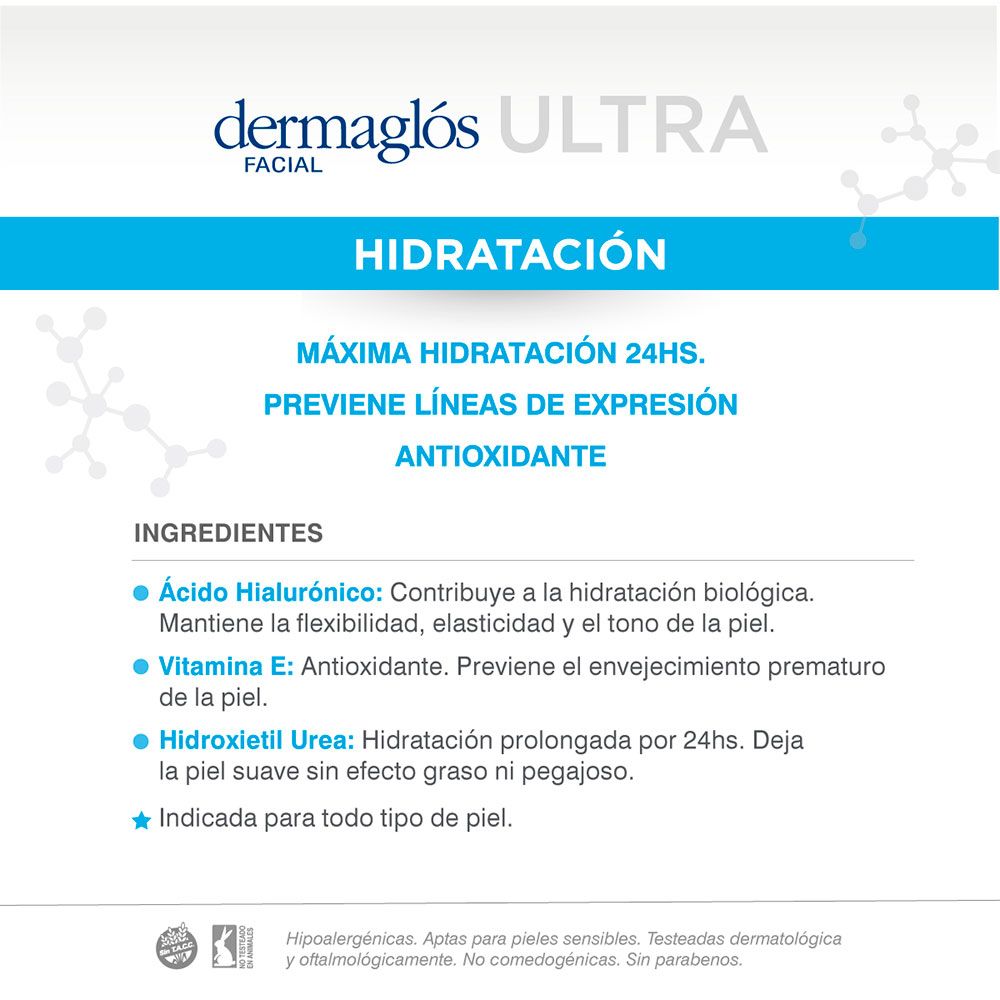 Dermaglós ultra hidratación crema gel contorno de ojos