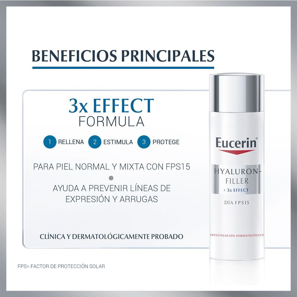 Eucerin Hyaluron Filler 3x Effect Crema De Dí­a Piel Normal