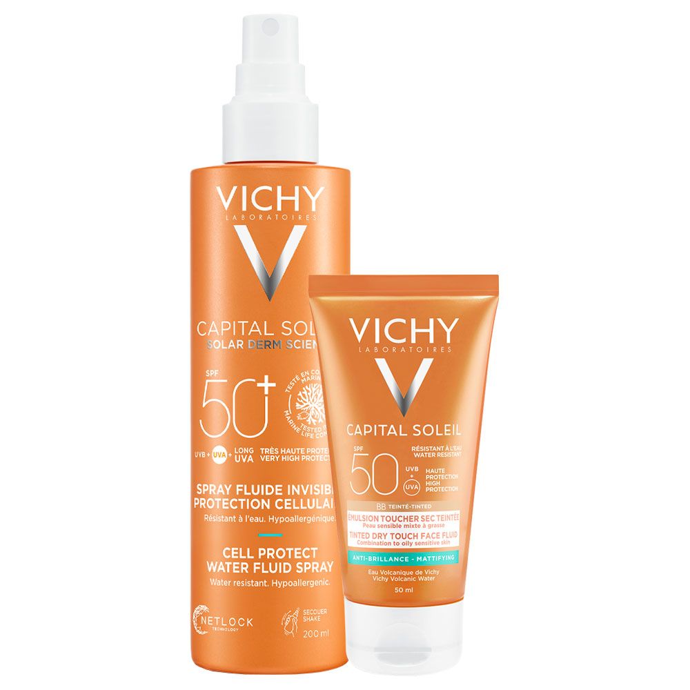 Vichy Capital Soleil Combo Spray Corporal + Toque Seco Color