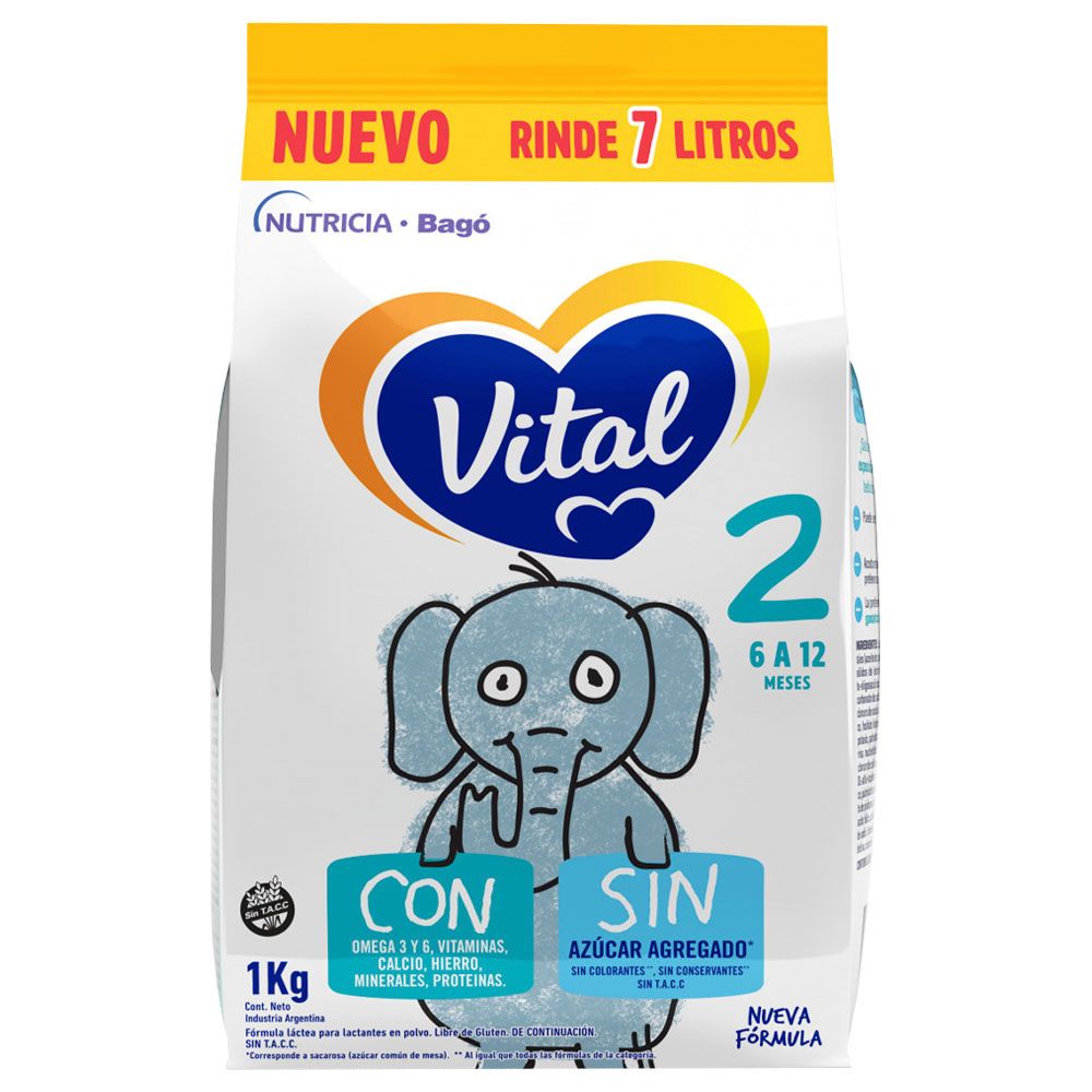 Vital 2 Leche Nueva Fórmula 6 A 12 Meses Polvo