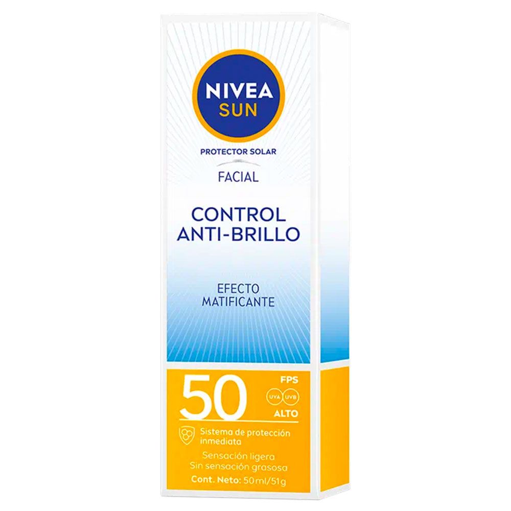 Nivea sun protector solarfps 50 control anti brillo efecto