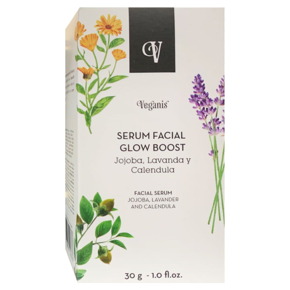 Veganis serum facial glow boost