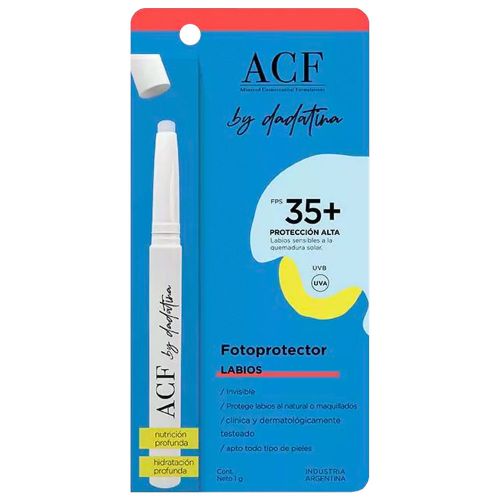 Acf By Dadatina Fotoprotector Fps35 Para Labios