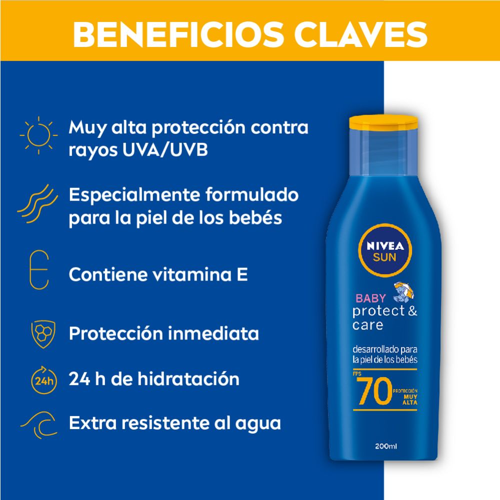 Nivea sun protect & sensitive kids protector solar fps 70