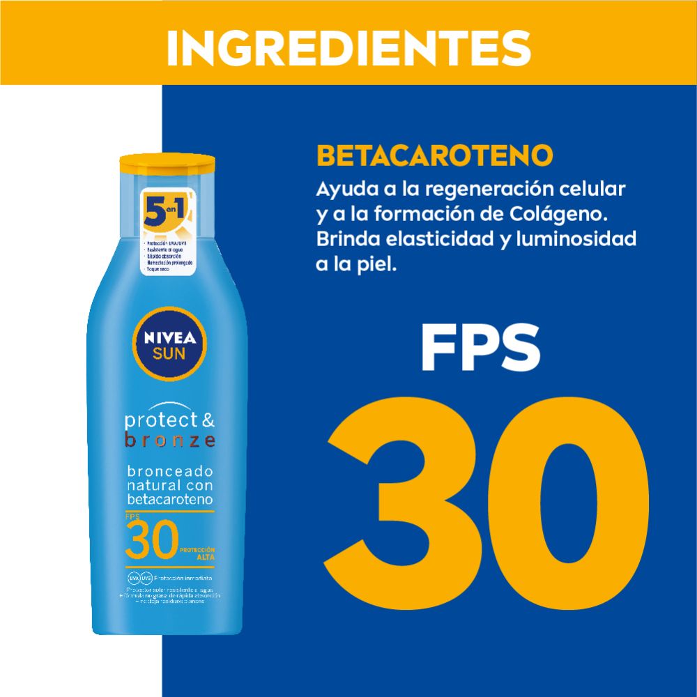 Nivea sun intense bronze bronceador protector solar fps 30