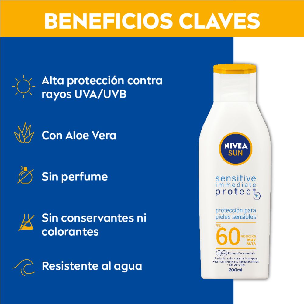 Nivea sun protect & sensitive protector solar fps 60