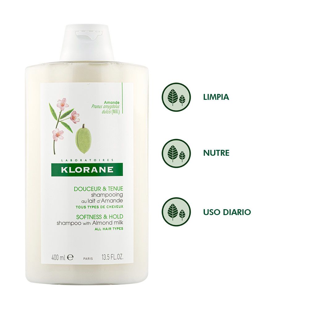 Klorane almendras shampoo para uso frecuente