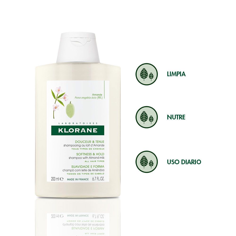 Klorane almendras shampoo para uso frecuente