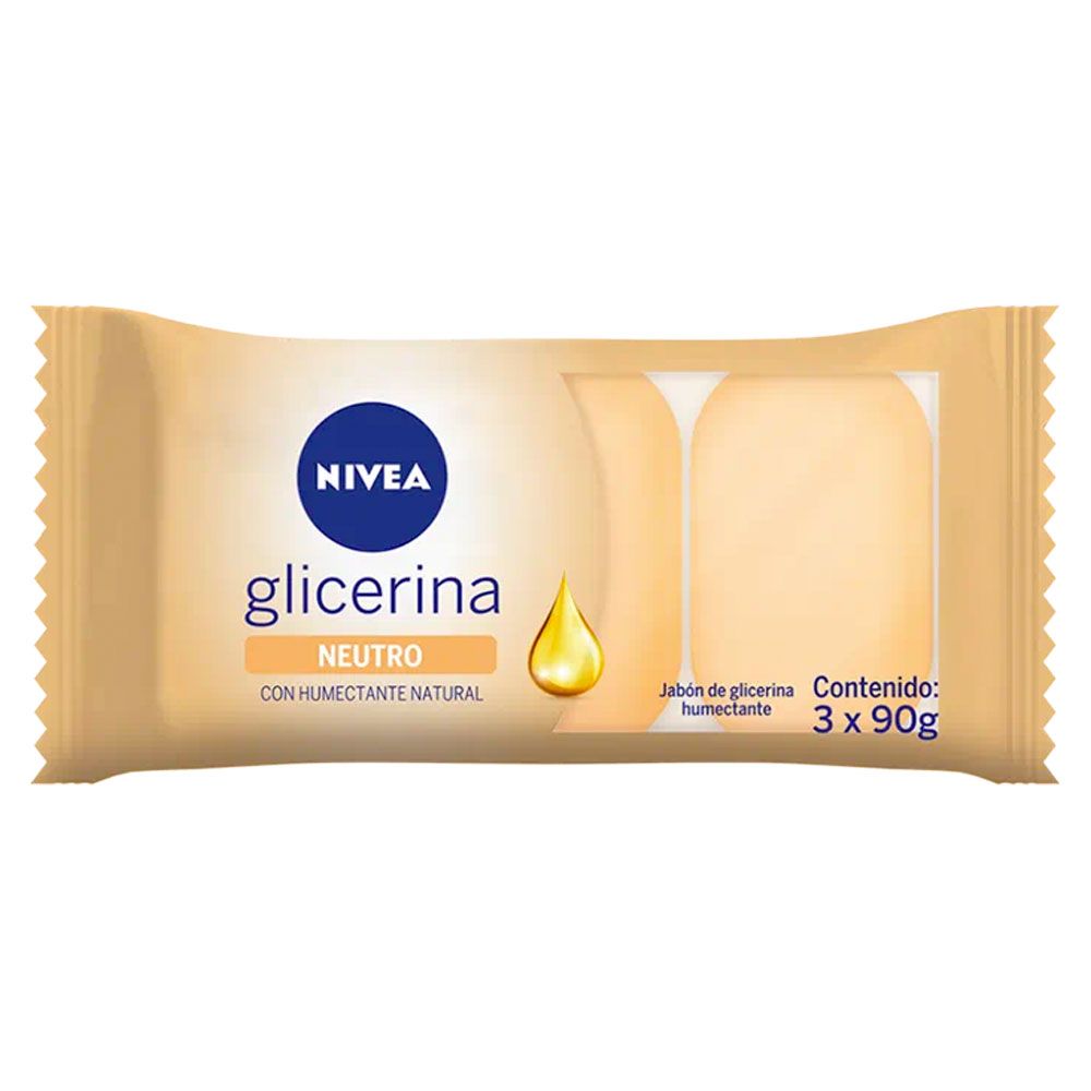 Nivea Jabón De Glicerina Neutro Para Todo Tipo De Piel X 3