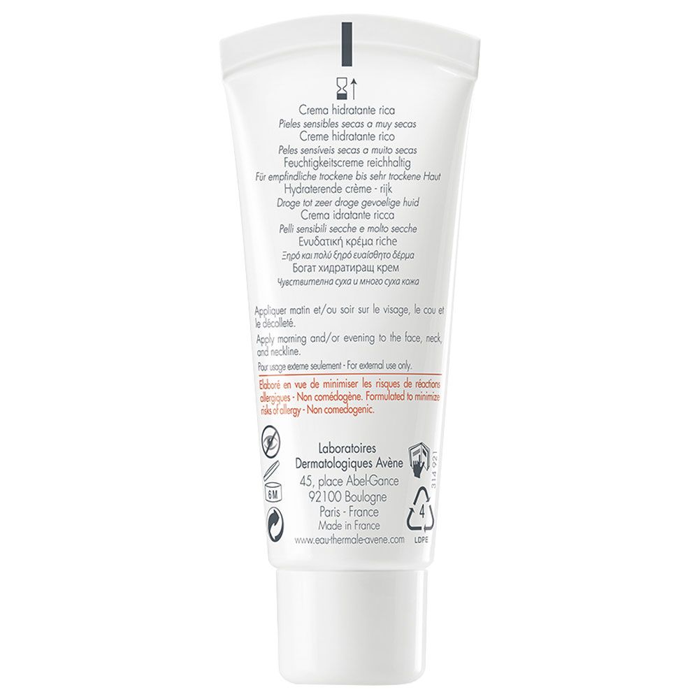 Avene hydrance crema enriquecida piel seca