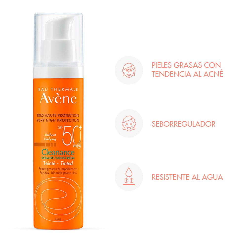 Avene protector solar spf50 cleanance color