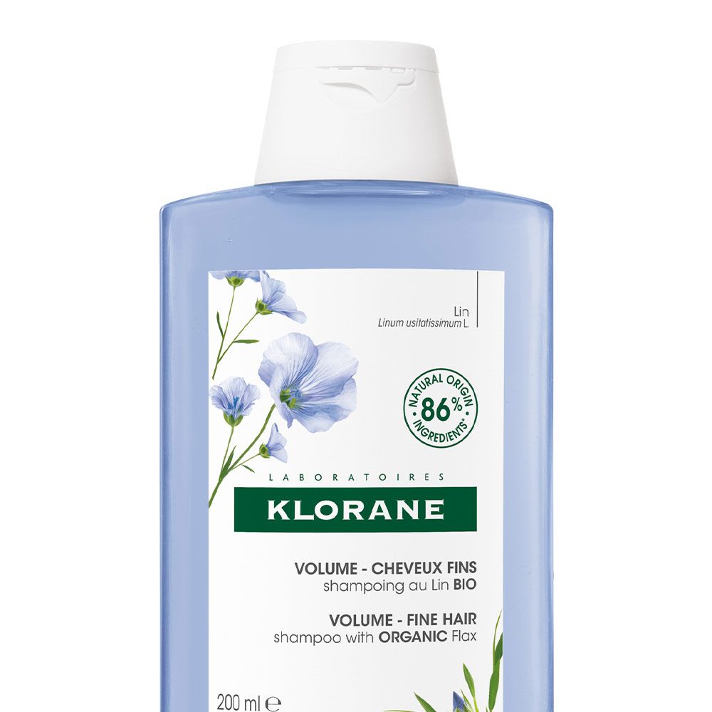 Klorane lino shampoo para cabello fino sin volumen