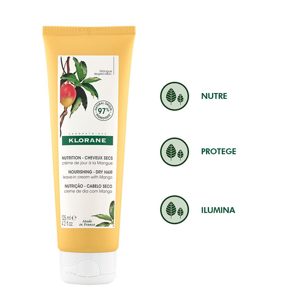 Klorane mango crema de dí­a para cabello seco + regalo!