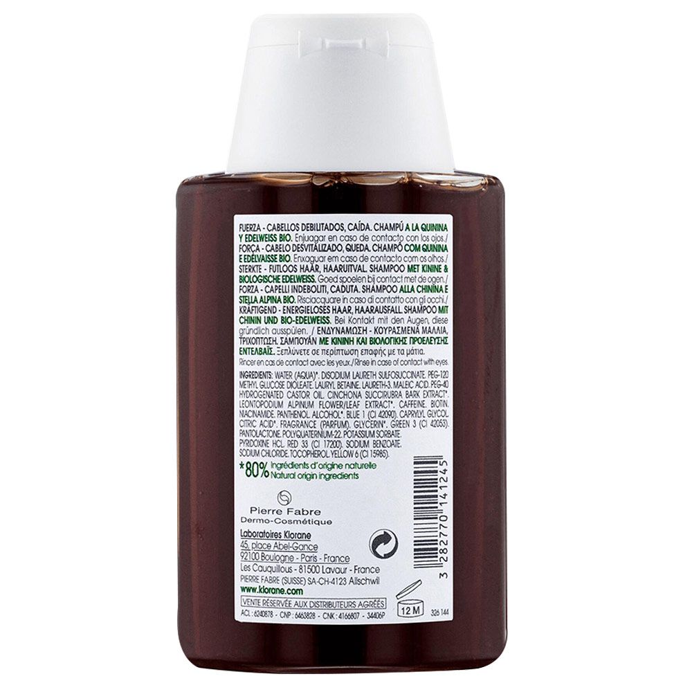 Klorane Quinina Shampoo Para La Caí­da Del Cabello