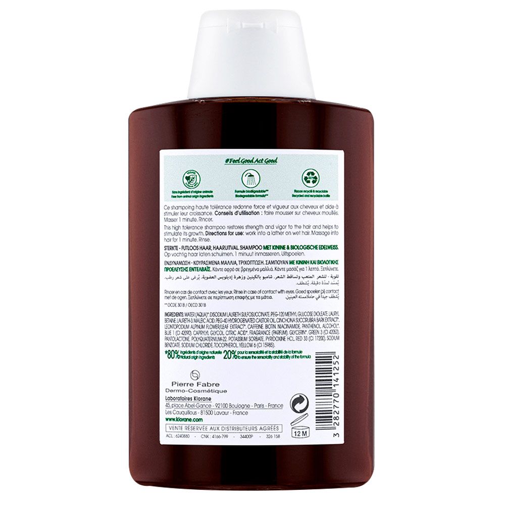Klorane Quinina Shampoo Para La Caí­da Del Cabello