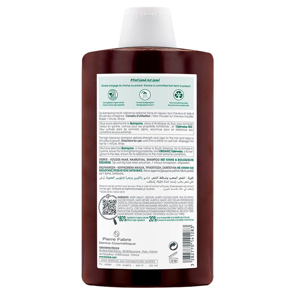Klorane Quinina Shampoo Para La Caí­da Del Cabello