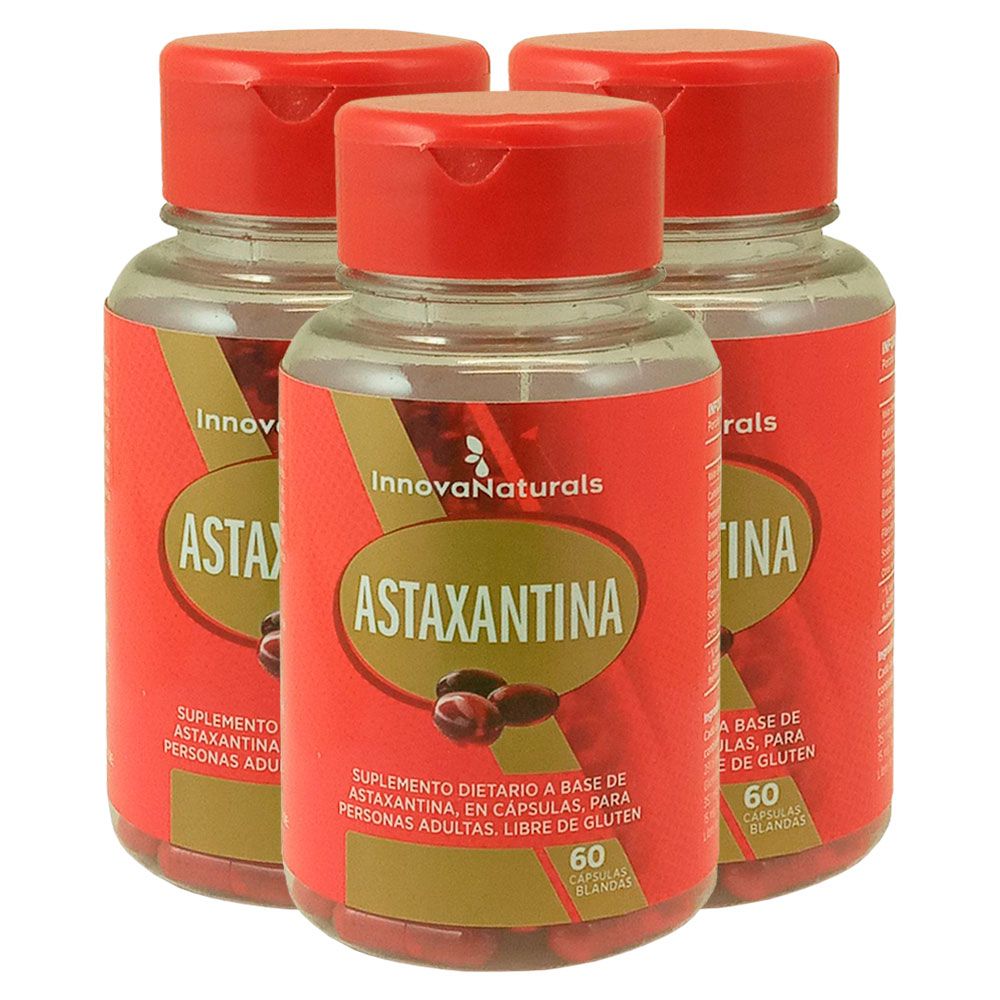 Pack 3 Innovanaturals Astaxantina Antioxidante Natural X 60 Cápsulas
