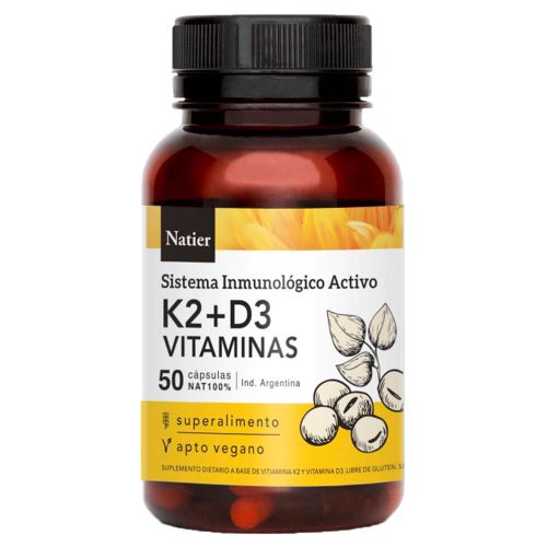 Natier Vitamina K2 + D3 Cápsulas
