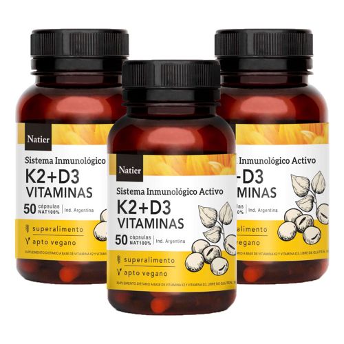 Pack Natier Vitamina K2 + D3 Cápsulas