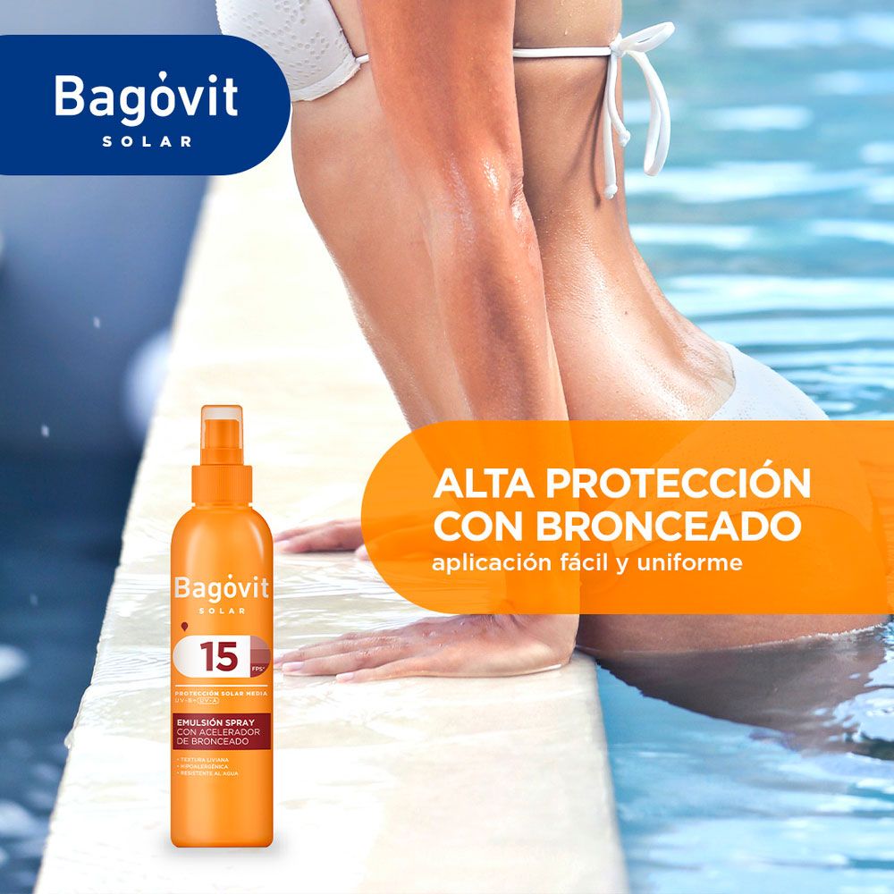 Bagóvit Solar Fps 15 Spray Con Acelerador De Bronceado
