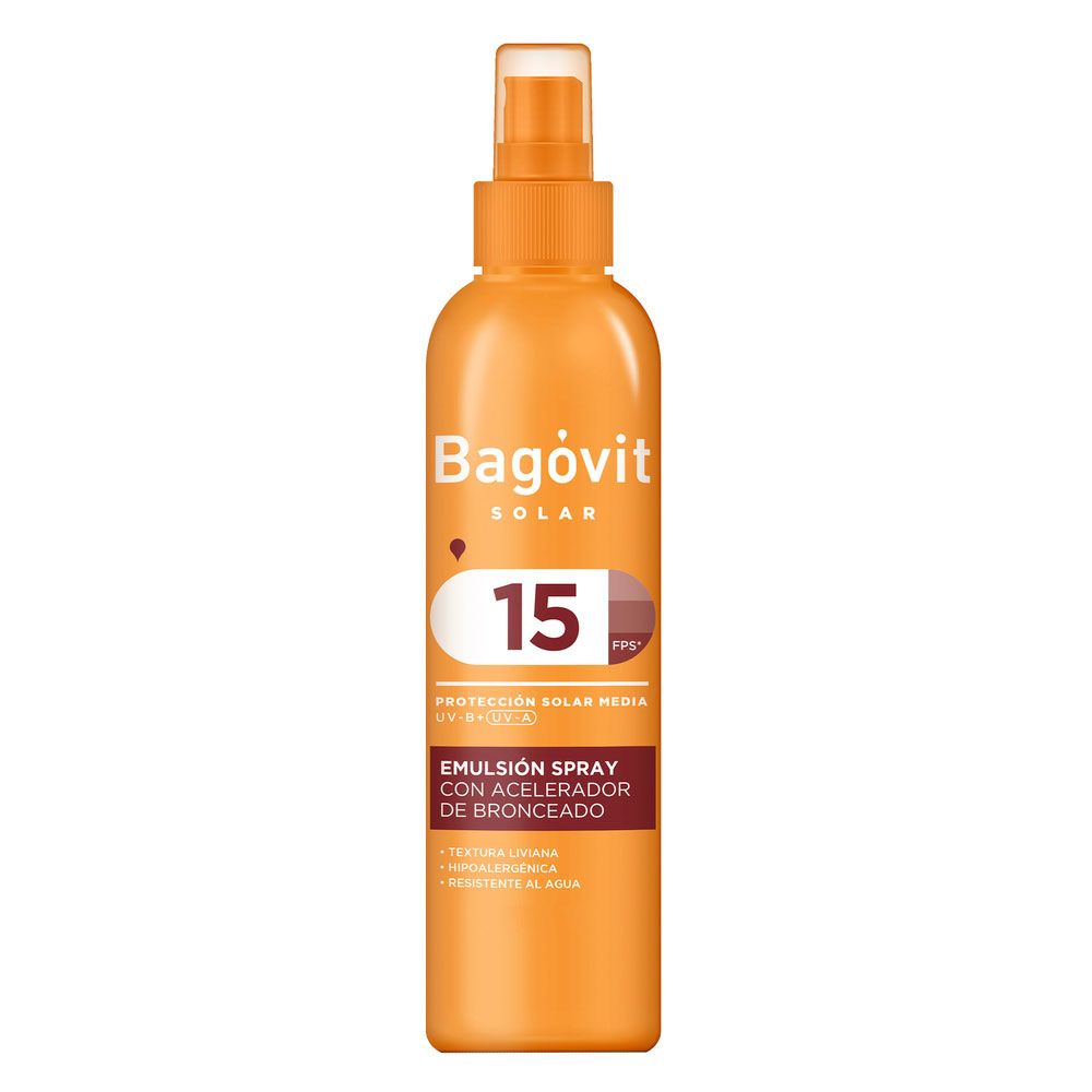 Bagóvit Solar Fps 15 Spray Con Acelerador De Bronceado