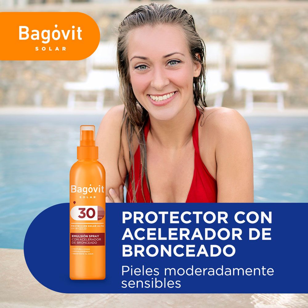 Bagóvit Solar Fps 30 Spray Con Acelerador De Bronceado