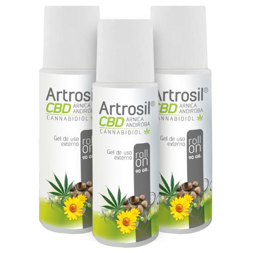 Pack 3 Artrosil Cbd árnica Cannabidiol Gel Roll On