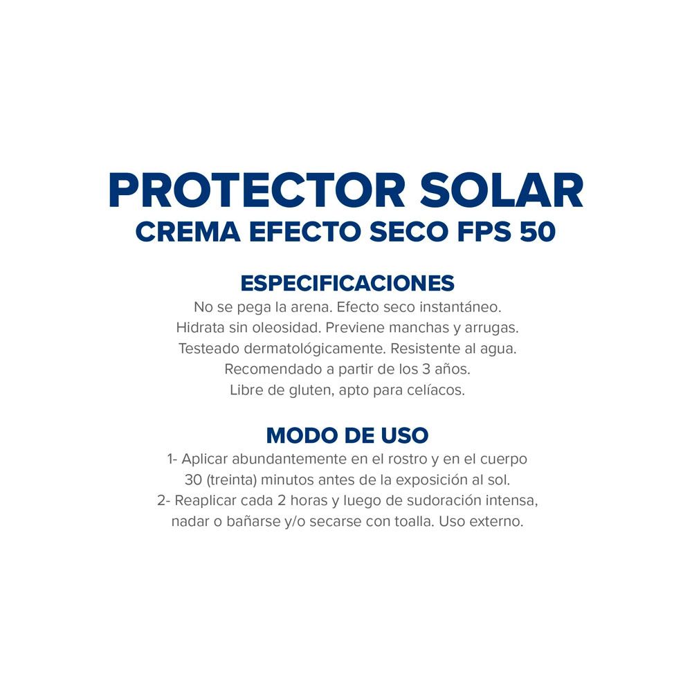 Dermaglós Protector Solar Fps50 Crema Efecto Seco