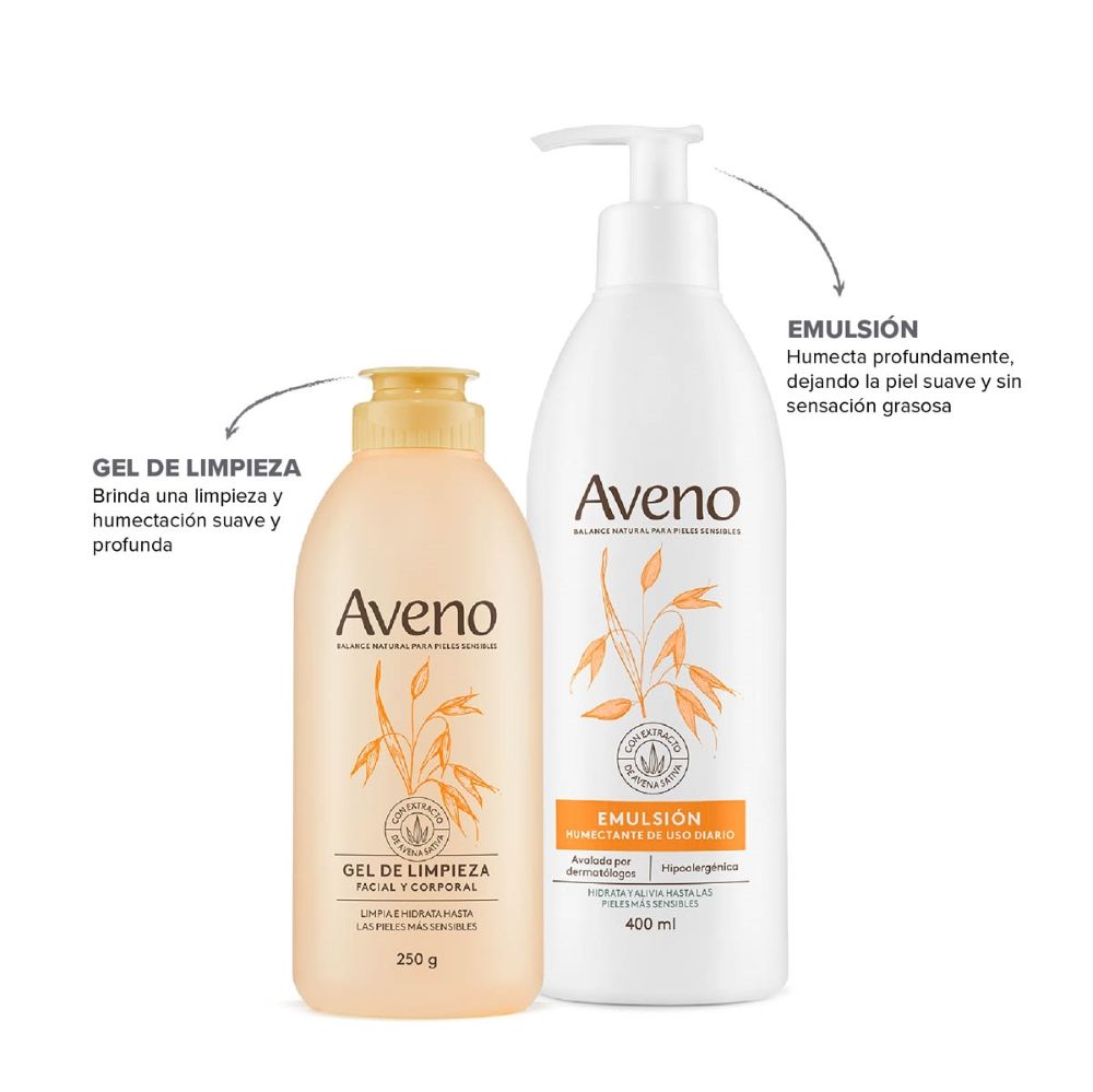 Aveno Combo Cuidado Básico Facial Y Corporal