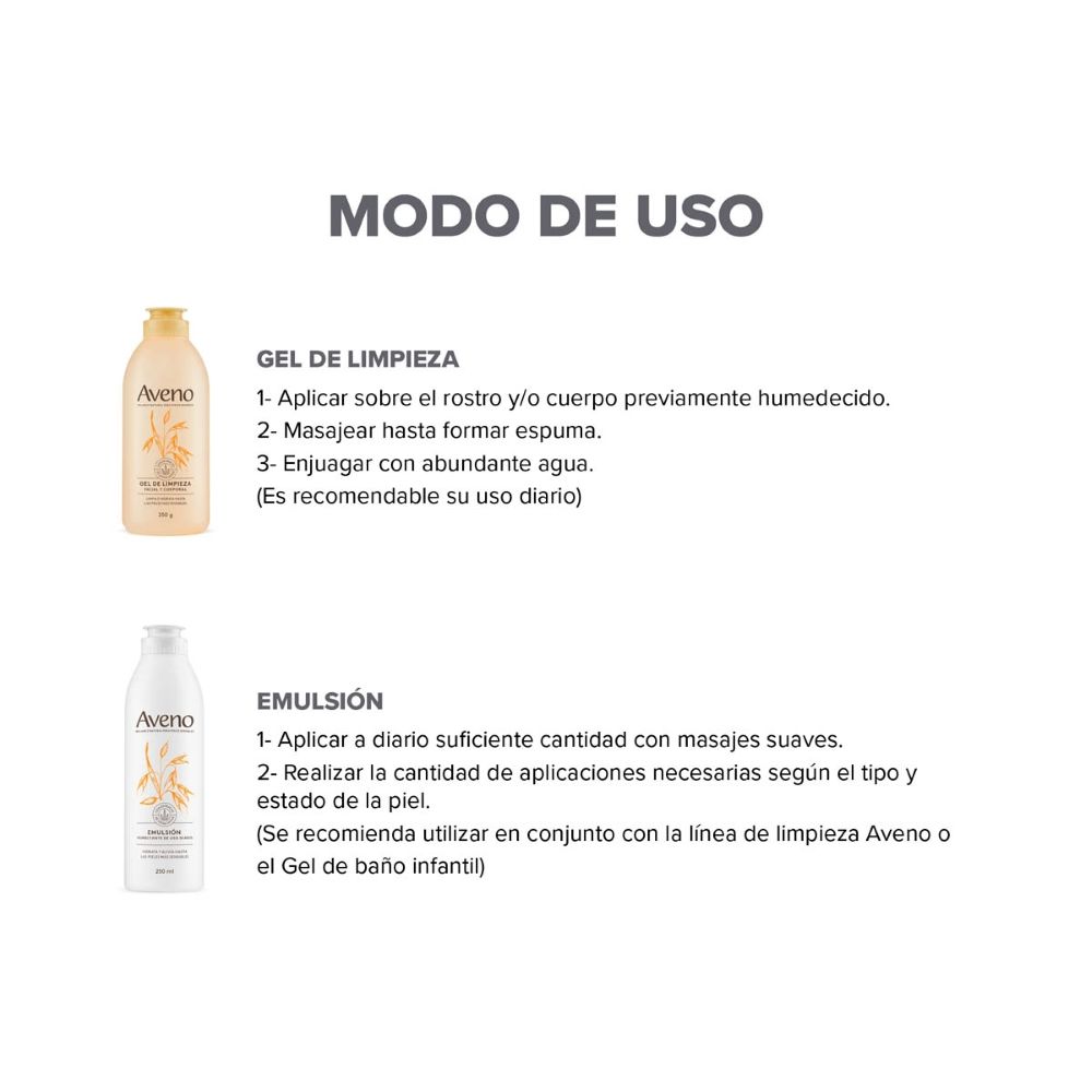Aveno Combo Cuidado Básico Facial Y Corporal 200ml