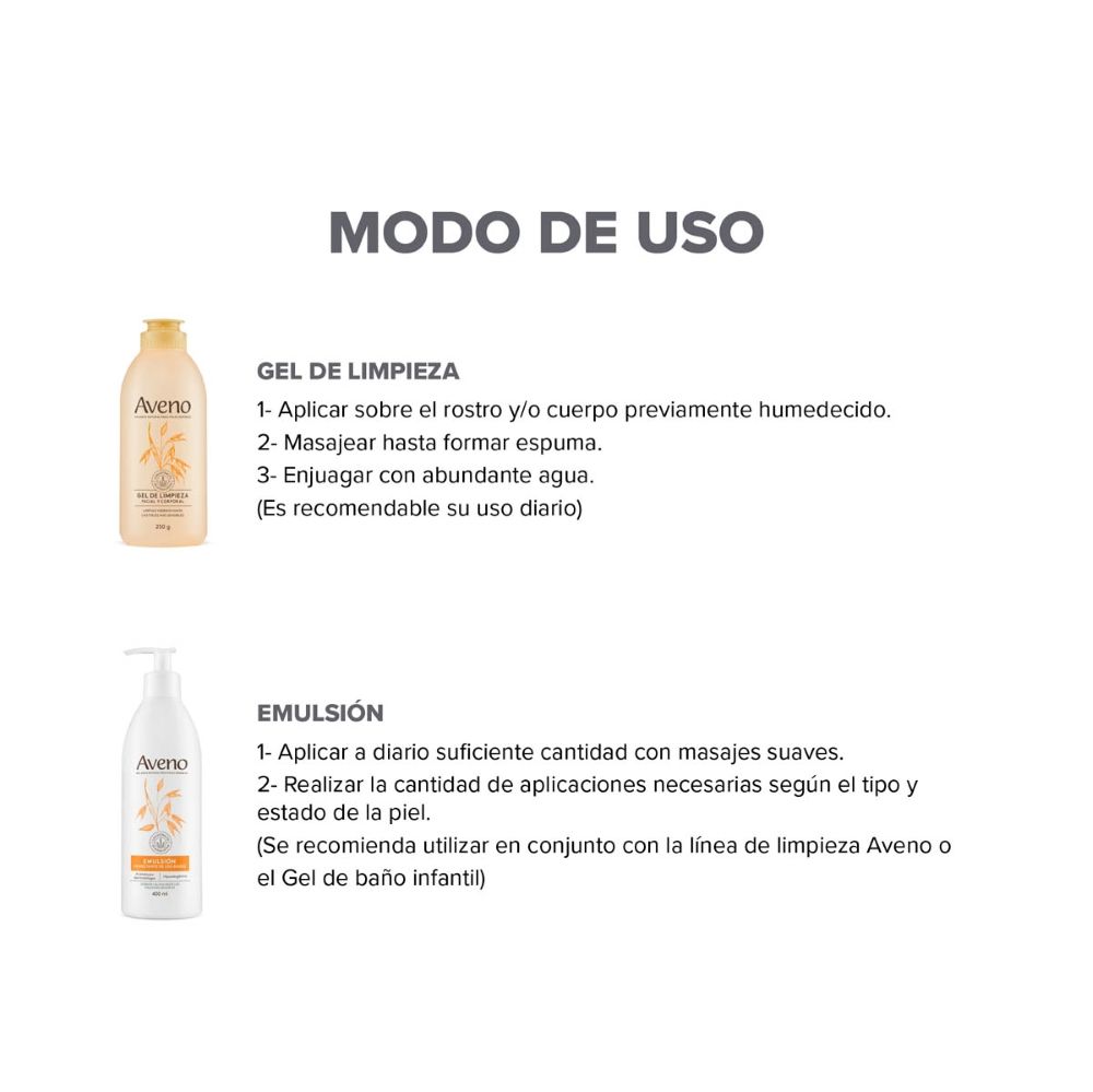 Aveno Combo Cuidado Básico Facial Y Corporal