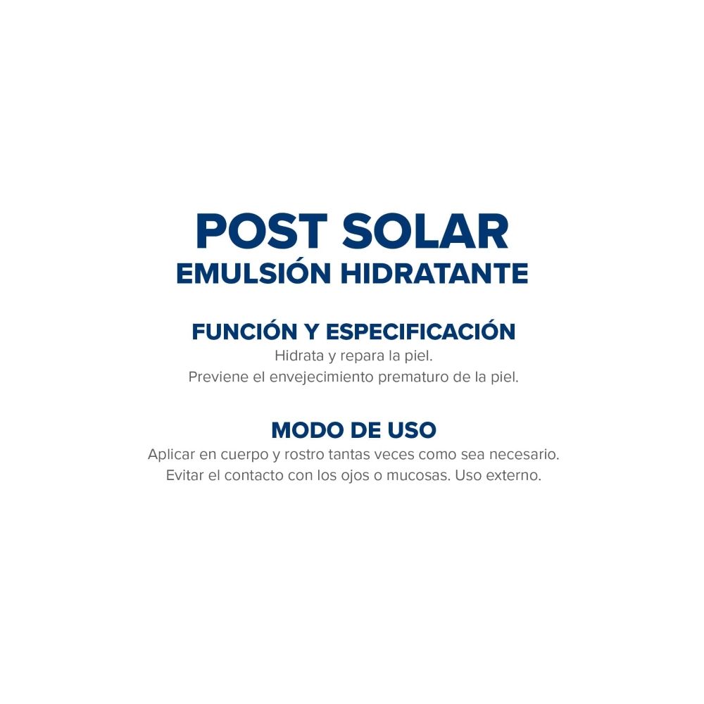 Dermaglós Post Solar Emulsión Hidratante Reparadora