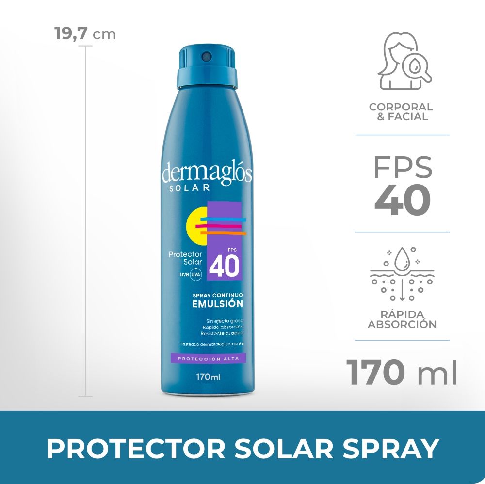 Dermaglós Protector Solar Fps40 Spray Continuo