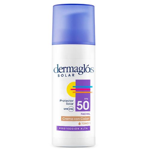 Dermaglós Protector Solar Fps50 Facial Crema Color