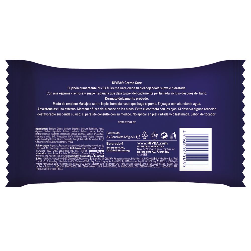 Nivea Coconut Milk Jabón X 3 Unidades