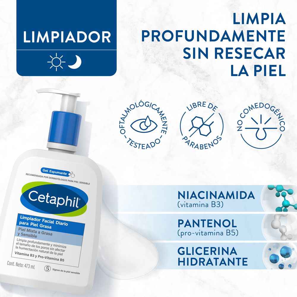 Cetaphil Loción Limpiadora Facial Pieles Mixtas A Grasas