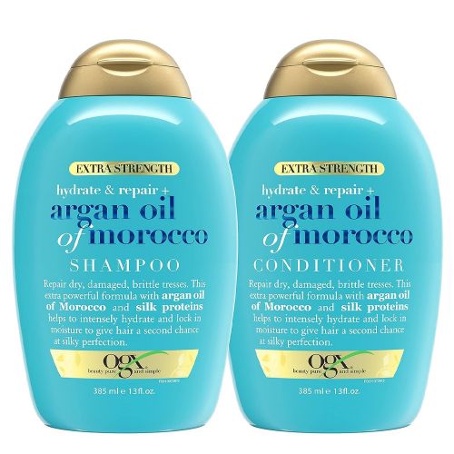 Combo Ogx Argan Oil Morocco Extra Strength Shampoo + Acond