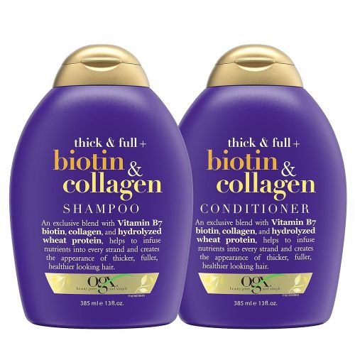 Combo Ogx Biotin & Collagen Shampoo Acondicionador