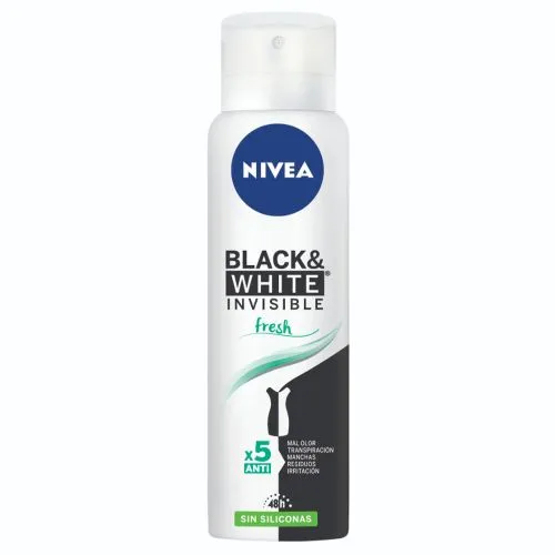 Nivea Black & White Fresh Desodorante Femenino Sin Siliconas