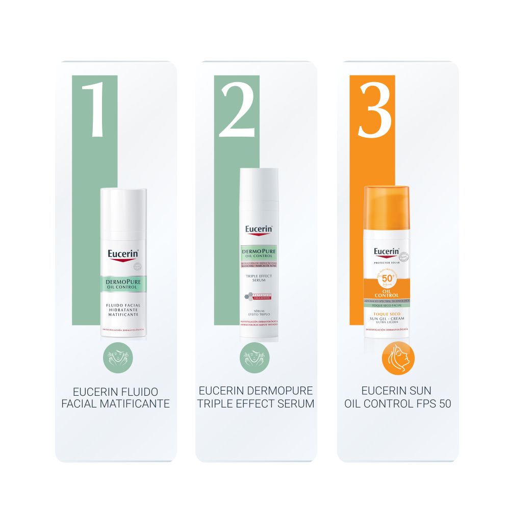 Eucerin Combo Cuidado Piel Grasa Más Manchas Post Acné