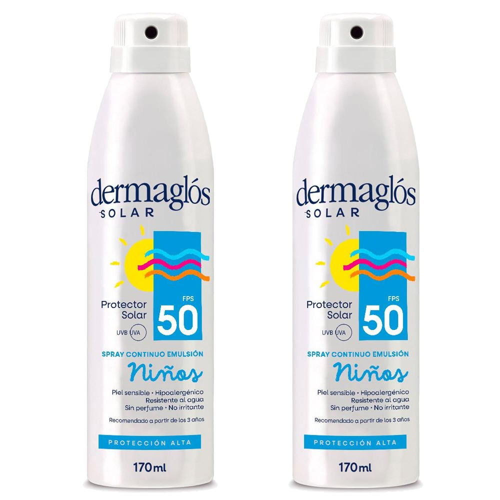 Pack 2 Dermaglós Protector Solar Fps50 Niños Spray