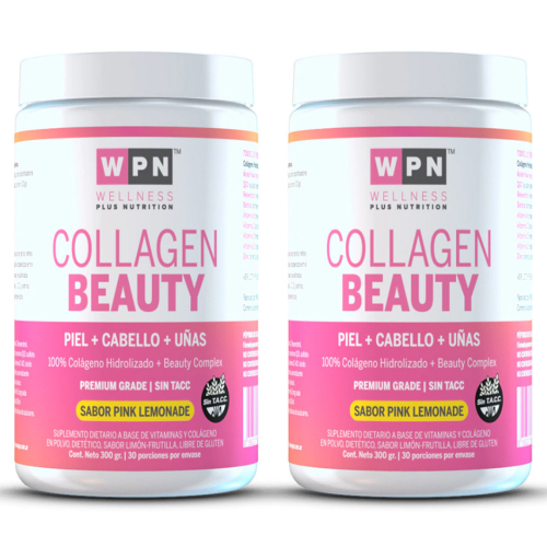 Pack 2 Wpn Collagen Beauty En Polvo Sabor Pink Lemonade