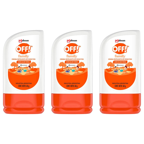 Pack 3 Off! Family Repelente En Crema X 60 Gramos